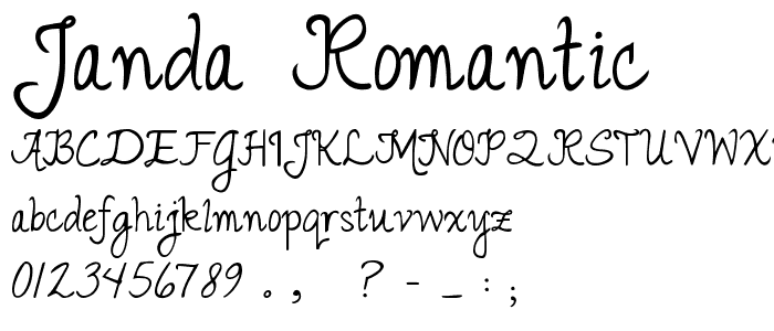 Janda Romantic font