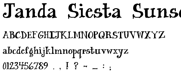 Janda Siesta Sunset font