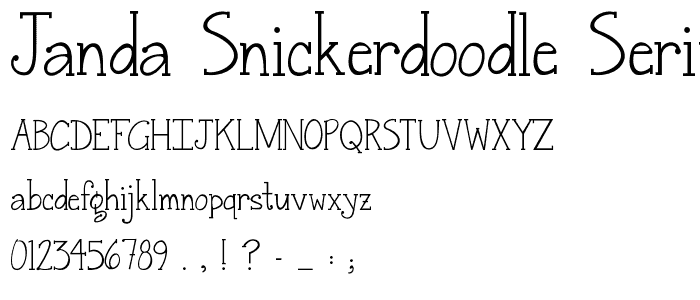 Janda Snickerdoodle Serif font