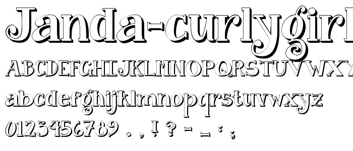 Janda Curlygirl Pop font