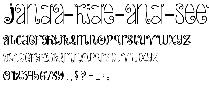 Janda Hide And Seek font