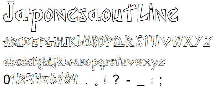 JaponesaOutline font