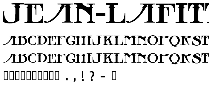 Jean Lafitte font