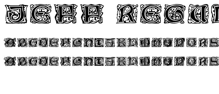 Jeff Regular font