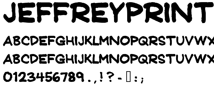 JeffreyPrint JL font