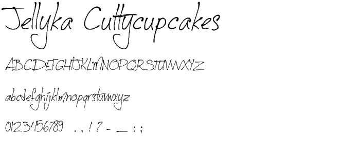 Jellyka CuttyCupcakes font