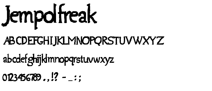 Jempolfreak font