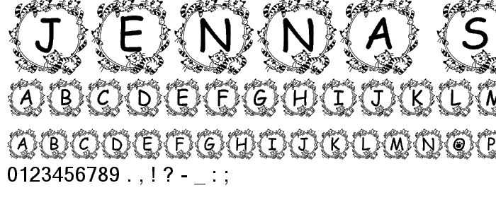 Jenna s Kitties font