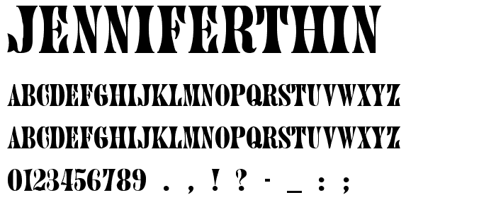 JenniferThin font