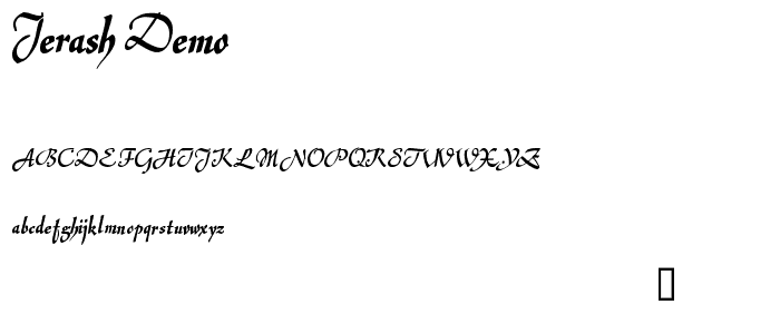 Jerash Demo font