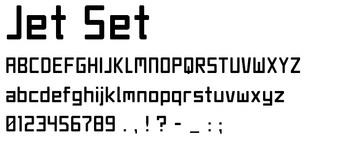 Jet Set font