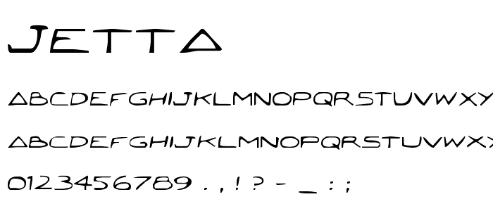 Jetta font