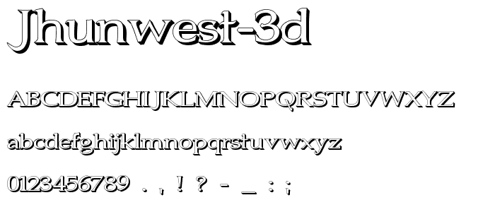 Jhunwest 3D font