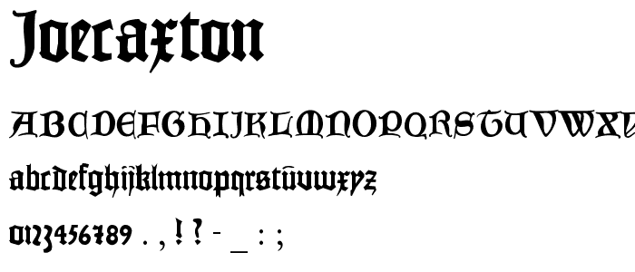 JoeCaxton font