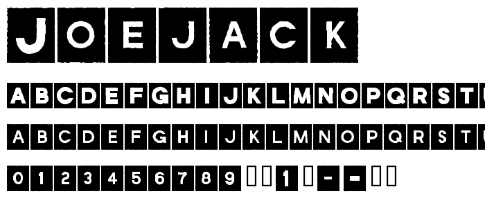 JoeJack font