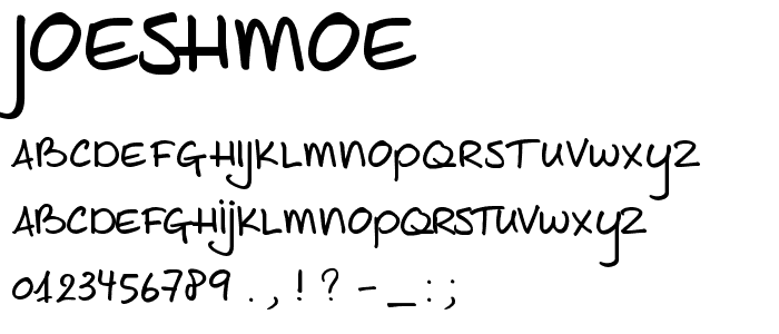 JoeShmoe font