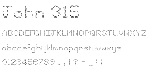 John 315 font