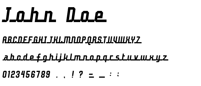 John Doe font