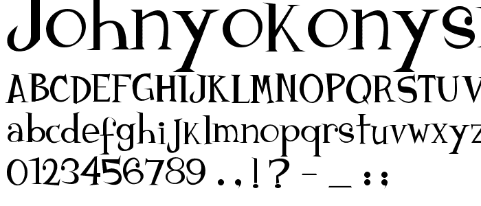 Johnyokonysm font