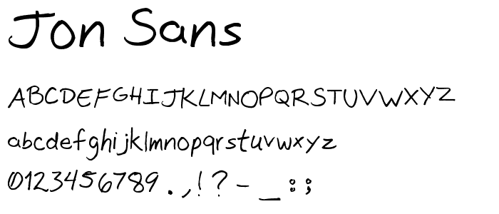 Jon Sans font