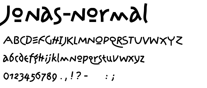 Jonas-Normal font