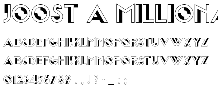 Joost A Millionaire NF font