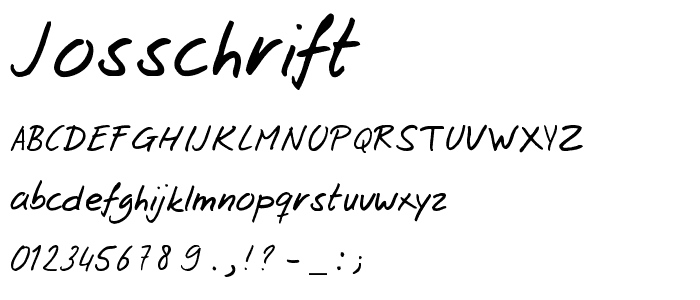 Josschrift font