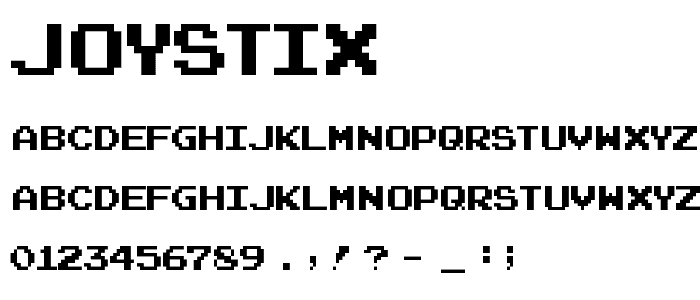 Joystix font