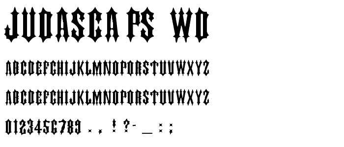 JudasCaps Wd font