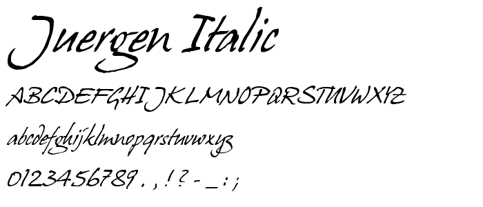 Juergen Italic font