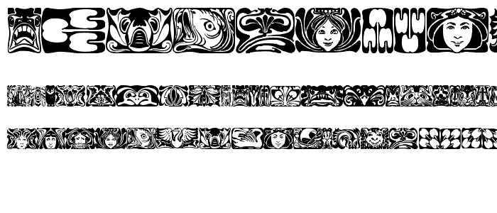 Jugendstil Ornamente font