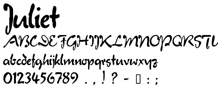 Juliet font