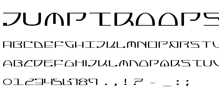 Jumptroops Light font