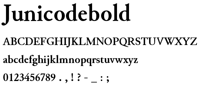 JunicodeBold font