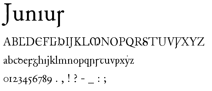 Junius font