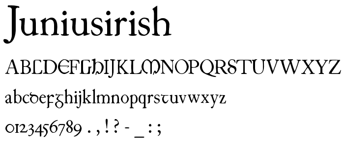 JuniusIrish font