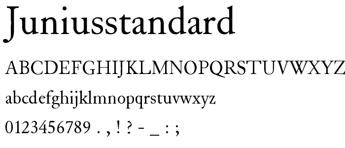 JuniusStandard font