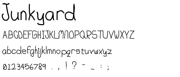 Junkyard font