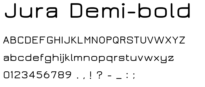 Jura Demi-Bold font