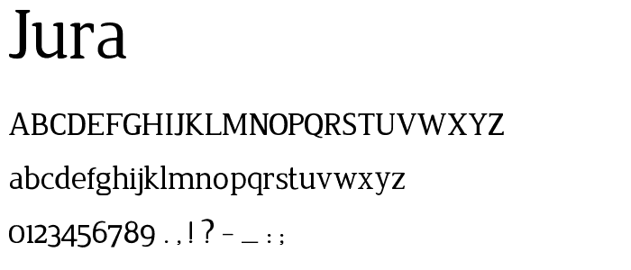 Jura font