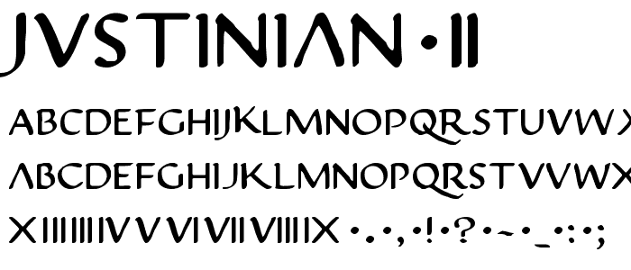 Justinian 2 font