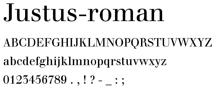 Justus Roman font