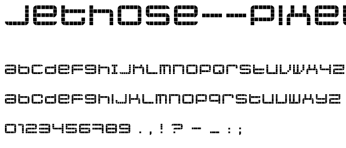 jethose PIXEL font