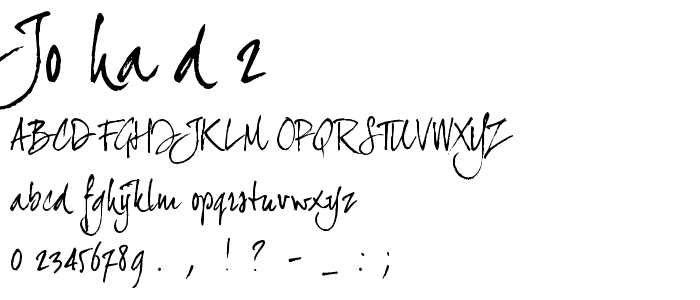 joeHand 2 font