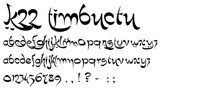 K22 Timbuctu font