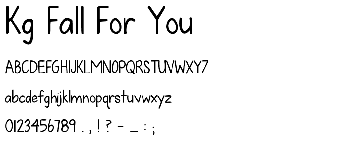 KG Fall For You font