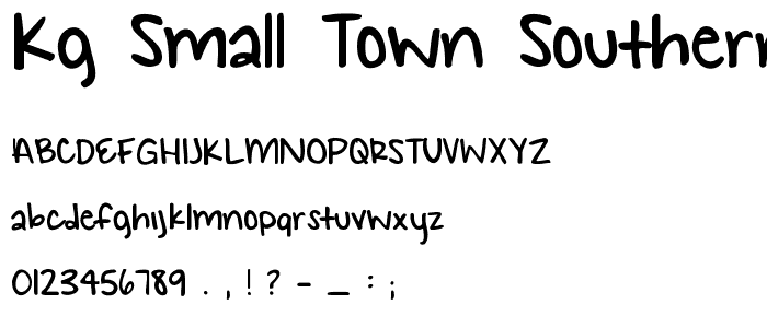 KG Small Town Southern Girl font