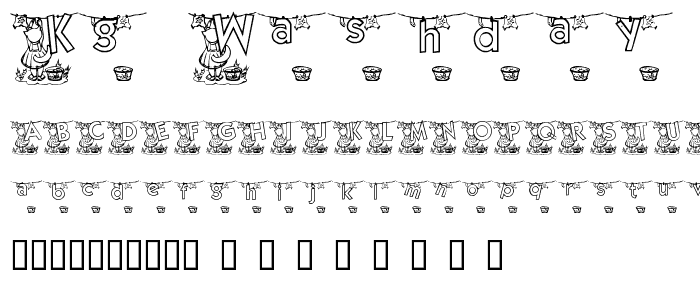 KG WASHDAY font