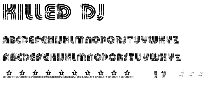 KILLED DJ font