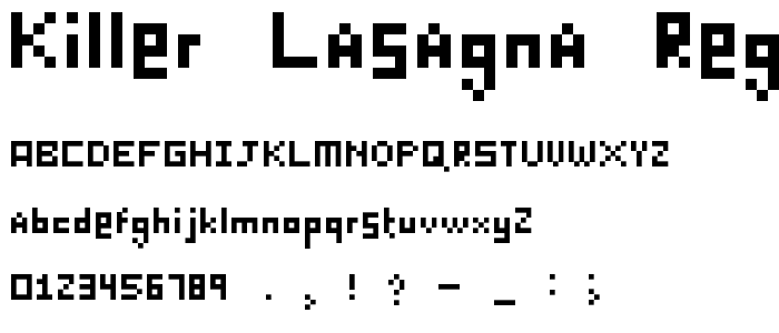 KILLER LASAGNA Regular font